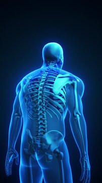 Back Pain Caused by Slouching and Poor Posture Vertical Animation