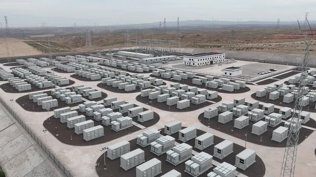 Neatly arranged lithium battery energy storage power station facilities