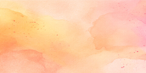 Obraz premium abstract watercolor background, Abstract painted watercolor background on paper texture, Abstract painted watercolor background on paper texture, yellow orange background, watercolor grunge vector. 