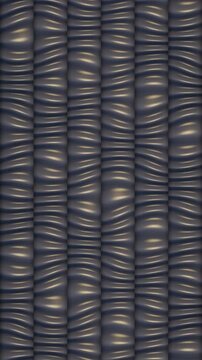 Bellows Accordion Column Wall With Traveling Compression Waves, Seamless Loop Background in soft grey tones vertical 9:16