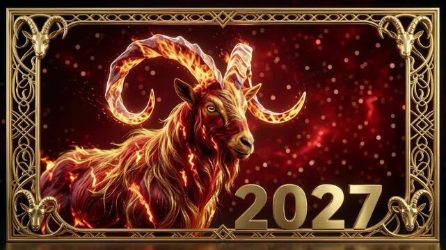 Eastern caprid epoch: Chinese zodiac, fire sheep, astrology sign, lunar calendar, ancient tradition, fortune destiny, culture symbolism, horoscope goat, future year.