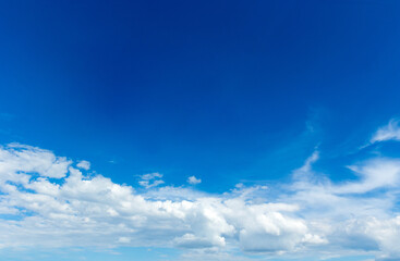 Obraz premium Blue sky with white clouds. landscape sky