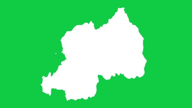 Rwanda wiggle animation map loop green background