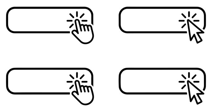 click here hand mouse cursor pointer icon