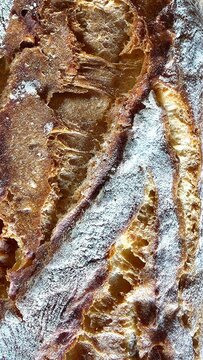 abstract vertical background of artisan bread texture
