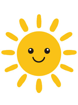happy sun cartoon
