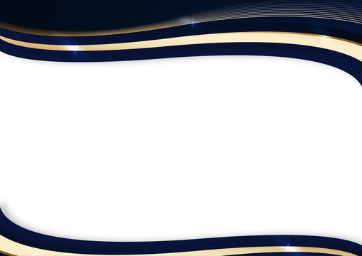 luxury award corporate background with a premium navy and gold curve template
