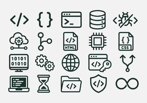 Coding & Programming Icons
