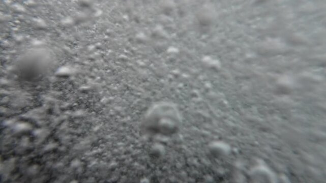 Underwater Ocean Strong Waves and Bubble in Palos Verdes Califonria USA