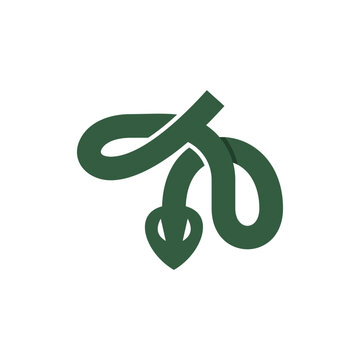 Simple Snake Logo &ndash; Minimalist Reptile Logo Illustration Creative Design Template 