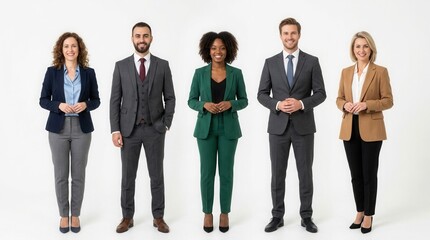 Fototapeta premium Diverse Professional Team Posing Confidently In Smart Business Attire