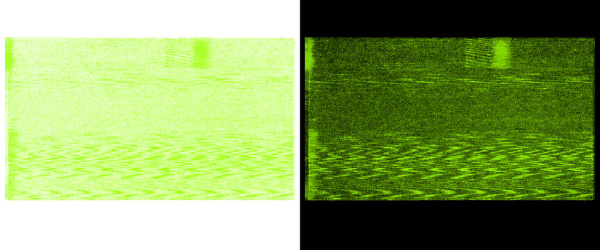 Green night vision texture with digital static, VHS glitch background, analog signal distortion overlay