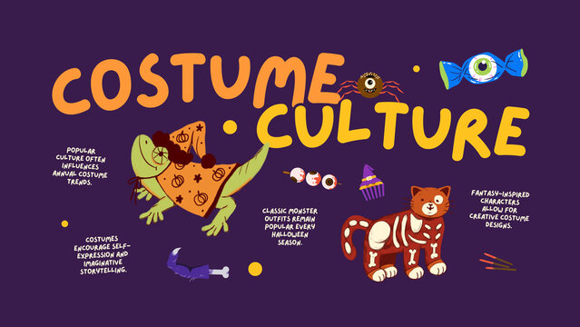 Purple and Orange Illustrated Halloween Presentation