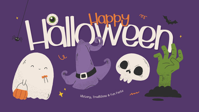Purple and Green Playful Halloween Presentation