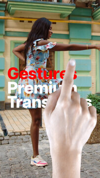 Premium Transitions Gestures 16 Variations VERTICAL &ndash; Dynamic Hand Gesture Transitions, Swipe, Push, Zoom and Touch Motion Effects for Professional Video Editing and Motion Graphics