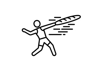 Obraz premium Athlete with a baguette in a dynamic action pose representing a food sport or activity