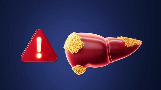 Human fatty liver, liver diseases, hepatitis, etc. anatomical models. 3d rendering.