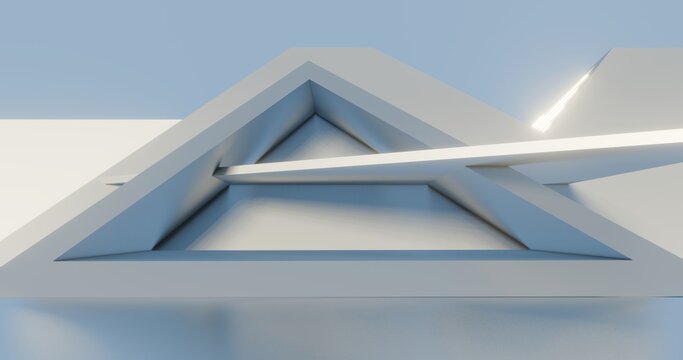 3d rendering architecture background building geometric shape