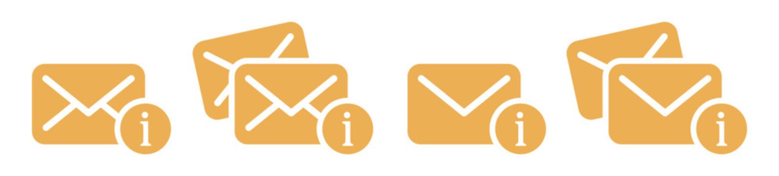 Mail message information icon illustration