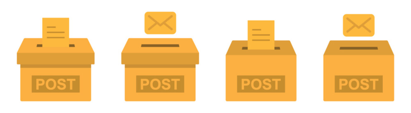 Mail post message box icon illustration