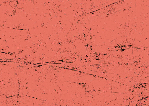 Vintage scratches texture on red background. Retro film effect for design.