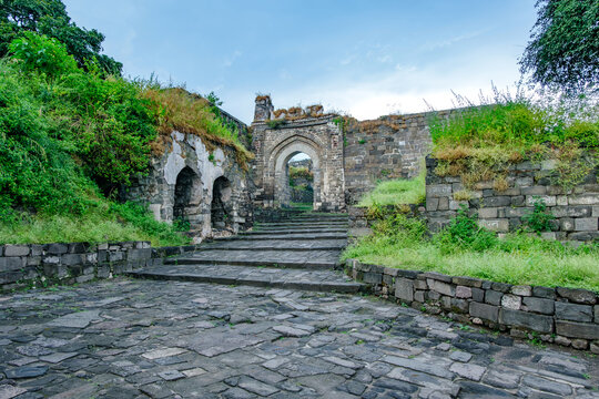 The Daulatabad Fort near Aurangabad India. Also called Deogiri fort, it's a historic fortified citadel located in Daulatabad village near Aurangabad.