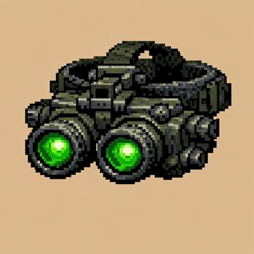 Military spec stealth headgear item sprite rendered in classic eight bit digital style