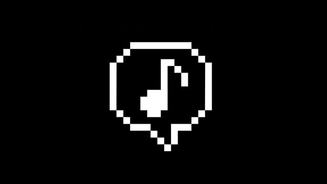 8-bit speech bubble game icon set