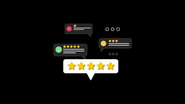 Businessman using smartphone with customer review rating, online feedback system, and user experience evaluation concept for digital marketing, service improvement, and brand reputation