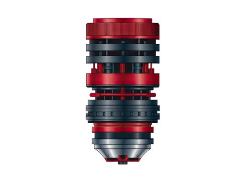 Suppression nozzle, facility protection concept, isolated on white background