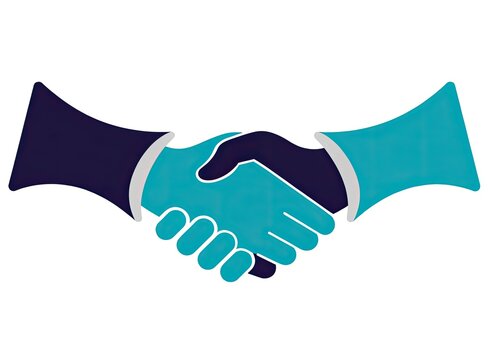 Business partners, professional agreement concept, isolated on white background