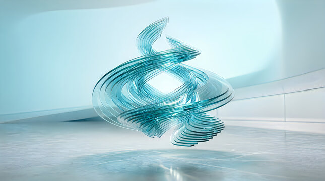 Abstract blue digital vortex with glowing light particles swirling in a futuristic motion background design