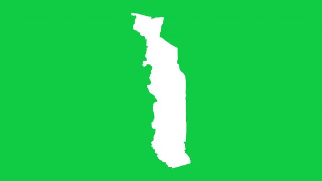Togo wiggle animation map loop green background