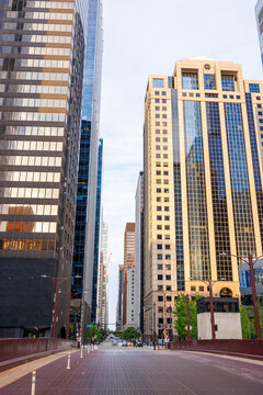 Vibrant view of Chicago downtown skyline under a summer sky
