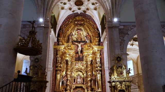 Images of the interior of the Monastery of Lerma, formerly a Discalced Carmelite convent, in the town of Lerma in the Arlanza region. Arlanza River. Province of Burgos. Castile and Le&oacute;n. Spain. Europe