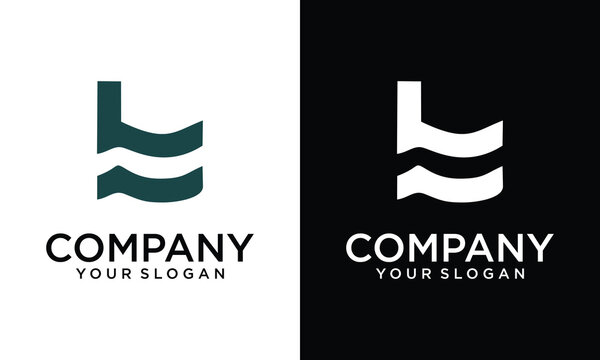 Modern Abstract Wave Lines Logo Design Template for Corporate Business and Tech Branding Vector