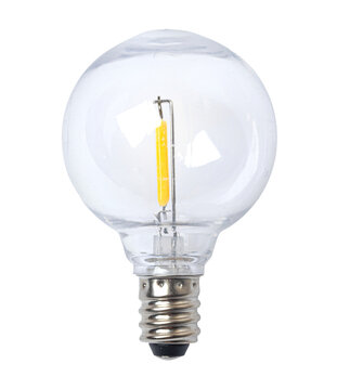Clear led filament light bulb innovating energy efficiency