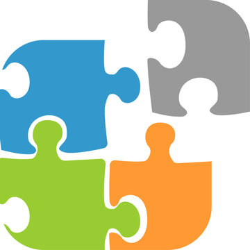 Vier Puzzle Teile Logo, Puzzle, Logo, Icon, Design Elements