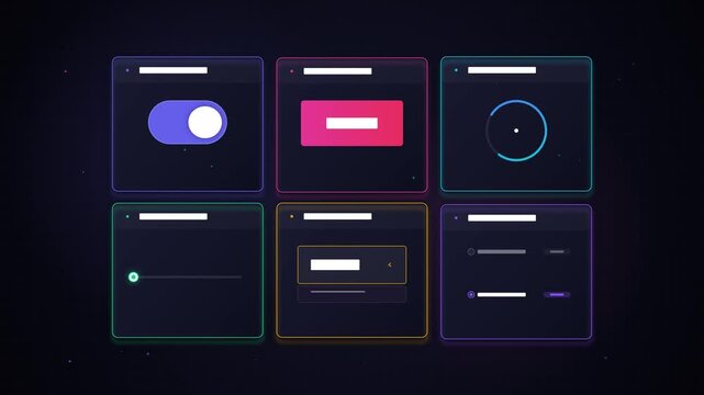 Minimalist User Interface Motion Graphics Dashboard