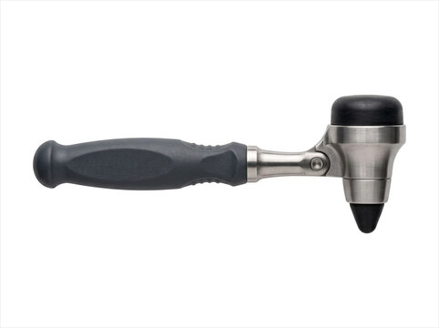A professional neurological reflex hammer - ideal for medical equipment catalogs, healthcare presentations, diagnostic tool visuals, and educational materials