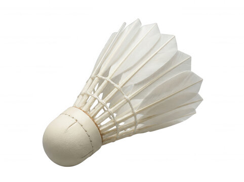 White badminton shuttlecock isolated on transparent background isolated on a transparent background 1