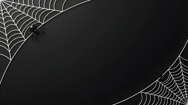 Spider web with insect trapped in dark background