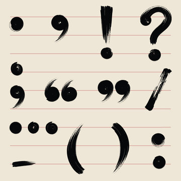 Punctuation Marks Elements Set