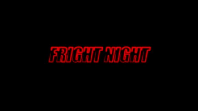 Red neon text effect animation featuring fright night on a pitch black background typography glowing horror message sign typography glowing horror message sign