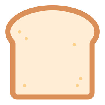 Sliced bread flat icon vector