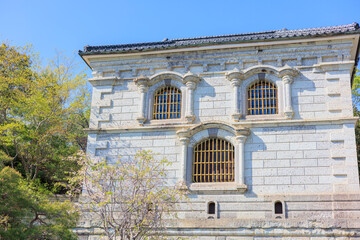 Byobuiwa Stone Company Stone Warehouse (West Warehouse) Built in 1908 in Oya, Utsunomiya, Tochigi, Japan © photok