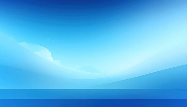 Abstract blue gradient background with soft curved light waves
