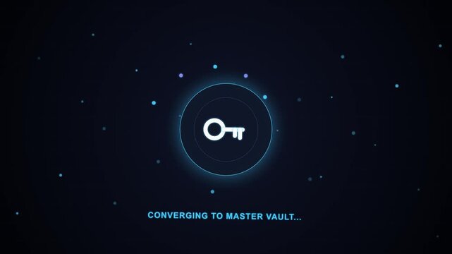 Digital Password Manager And Data Security Interface Animation