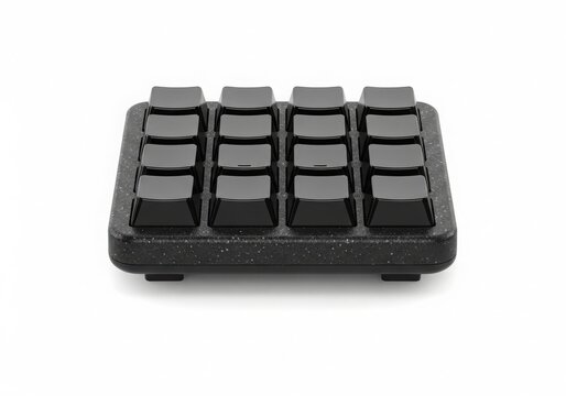 Black numeric keypad isolated image isolated on white background