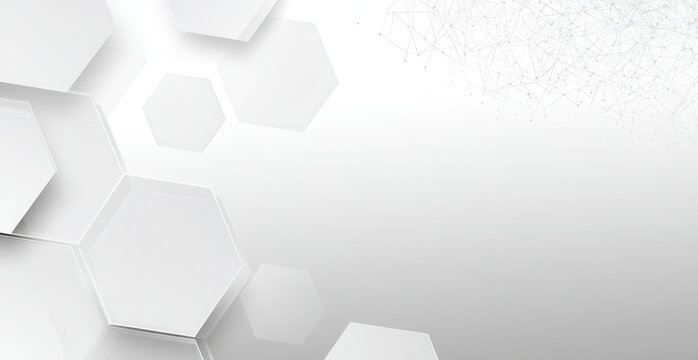 Abstract design with hexagons and light patterns in a simple layout